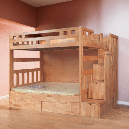 Giường tầng gỗ đẹp MS 2084 13 Giường tầng gỗ đẹp MS 2084