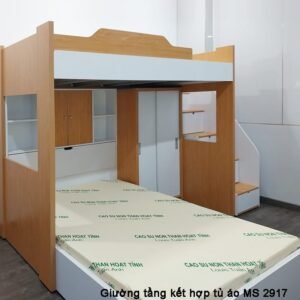 giuong tang ket hop tu ao cho 2 be 2917 01