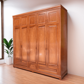 Tủ quần áo 5 cánh 2 tầng MS 3182