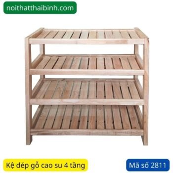 Kệ dép gỗ 4 tầng MS 2811 | GIAO HỎA TỐC TPHCM