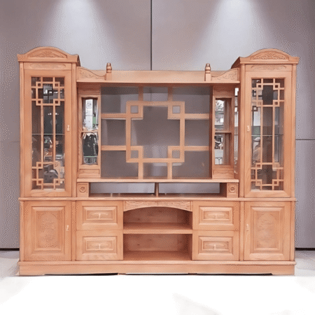 Kệ tivi gỗ kết hợp tủ trang trí MS 2747 9 Kệ tivi gỗ kết hợp tủ trang trí MS 2747