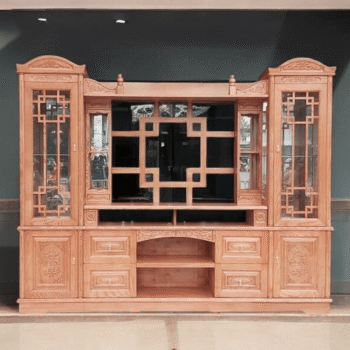Kệ tivi gỗ kết hợp tủ trang trí MS 2747
