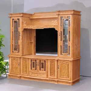 Kệ tivi gỗ gõ đỏ kết hợp tủ rượu MS 2737 9 ke ti vi 7 1