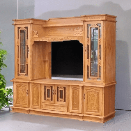 Kệ tivi gỗ gõ đỏ kết hợp tủ rượu MS 2737 9 Kệ tivi gỗ gõ đỏ kết hợp tủ rượu MS 2737