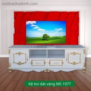 Kệ tivi dát vàng MS 1977