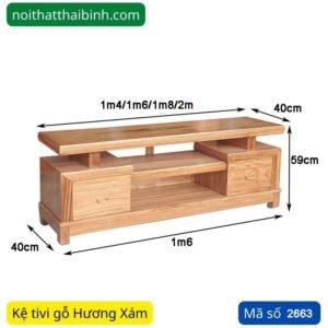 Tủ kệ tivi gỗ Hương Xám MS 2663 8 ke tivi 2663 1