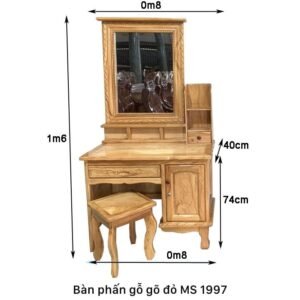 Bàn phấn gỗ gõ đỏ MS 1997 8 kich thuoc ban phan go go do 2997 1 1