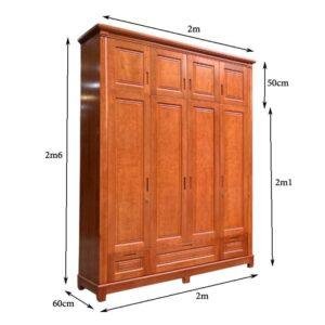Tủ quần áo cao sát trần MS 3212 9 kich thuoc tu quan ao sat tran