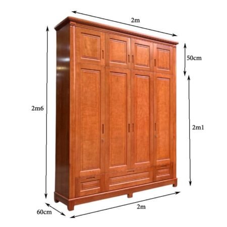 Tủ quần áo cao sát trần MS 3212