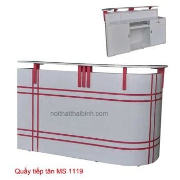 Quầy tiếp tân 1m8 MS 1119 Giá bán= 7.000.000đ giảm còn= 6.000.000đ