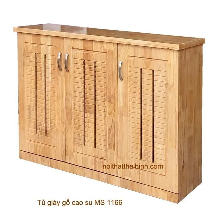 Tủ giầy gỗ cao su MS 1166 Giá bán = 3.000.000 đ 1 Tủ giầy gỗ cao su MS 1166 Giá bán = 3.000.000 đ