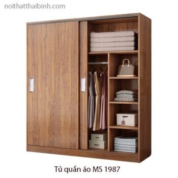 Tủ quần áo cửa lùa hiện đại MS 1987