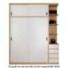Tủ quần áo 2 tầng có kệ trang trí MS 3035