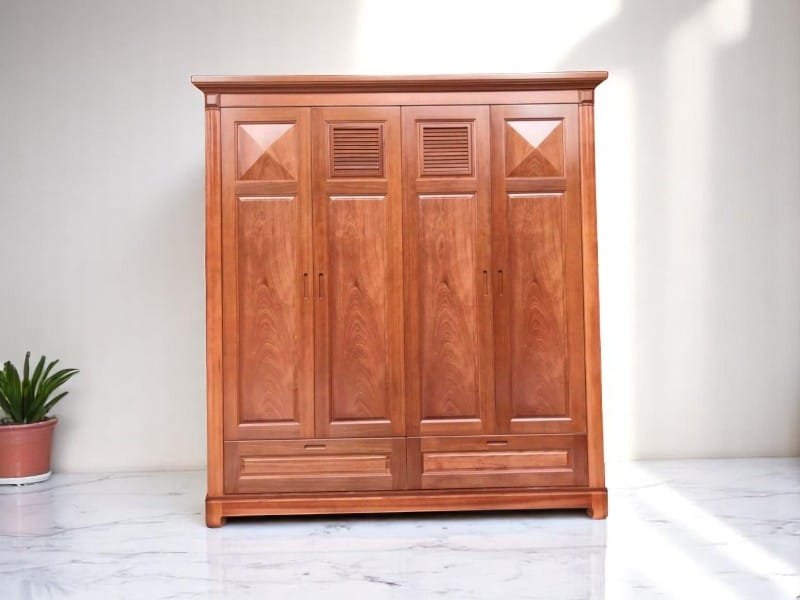 Tủ quần áo gỗ sồi chắc chắn nhiều ngăn: Giải pháp tuyệt vời cho không gian sống hiện đại 3 Tủ quần áo gỗ sồi chắc chắn nhiều ngăn