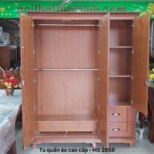 Tủ quần áo 1m6 MS 2858 9 tu quan ao 2858 4
