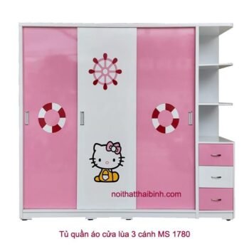 Tủ quần áo cửa lùa 3 cánh đẹp MS 1780