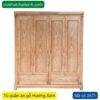 Tủ quần áo gỗ Hương Xám 4 cánh MS 2671 3 tu quan ao go dinh huong 2671
