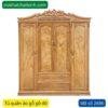 Tủ quần áo gỗ gõ đỏ MS 2686