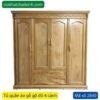 Tủ áo gỗ gõ đỏ 4 cánh MS 2840 3 tu quan ao go go do 4 canh 2840