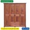 Tủ quần áo 4 cửa gỗ xoan đào MS 2680 10 tu quan ao go xoan dao 2680