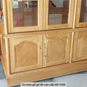 Tủ rượu đẹp bằng gỗ gõ đỏ MS 3156