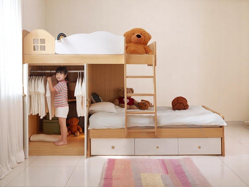 6 lợi ích phong thủy của giường tầng bạn nên biết 2 Lợi ích phong thủy của giường tầng