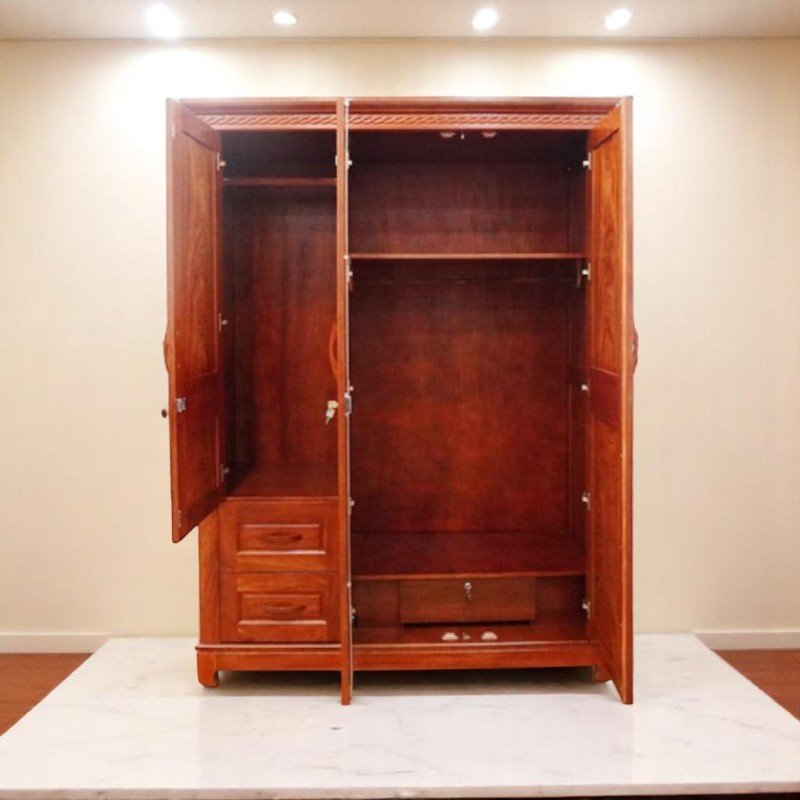 Tủ áo gỗ đa năng kết hợp bàn trang điểm
