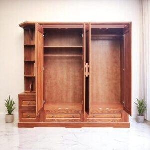 Tủ quần áo gỗ óc chó sang trọng hiện đại