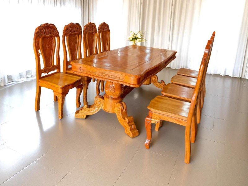 4 cách làm mới mặt bàn ăn gỗ 1 4 cách làm mới mặt bàn ăn gỗ