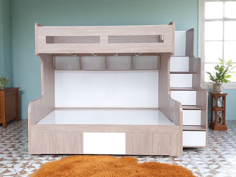 5 ưu điểm nổi bật của giường tầng gỗ sồi tự nhiên 1 Giường tầng gỗ sồi tự nhiên