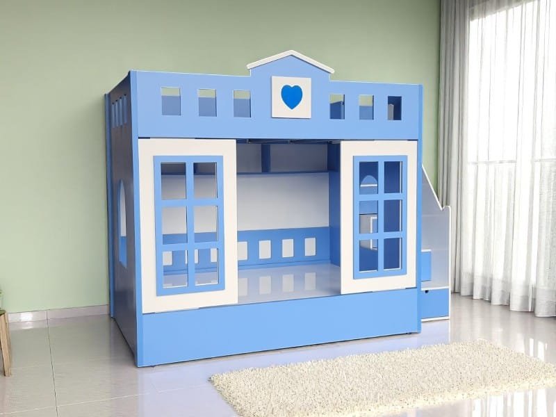 6 điểm nổi bật của giường tầng kèm tủ sách cho bé 2 Giường tầng kèm tủ sách cho bé