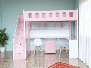 5 ý tưởng thiết kế giường tầng thông minh cho bé gái 1 Giường tầng thông minh cho bé gái