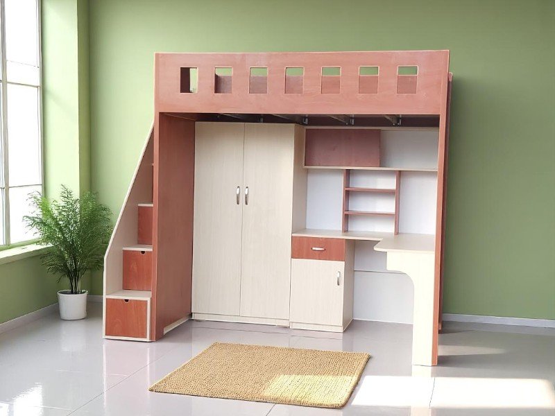 5 lý do nên chọn giường tầng tích hợp bàn học cho học sinh 3 Giường tầng tích hợp bàn học