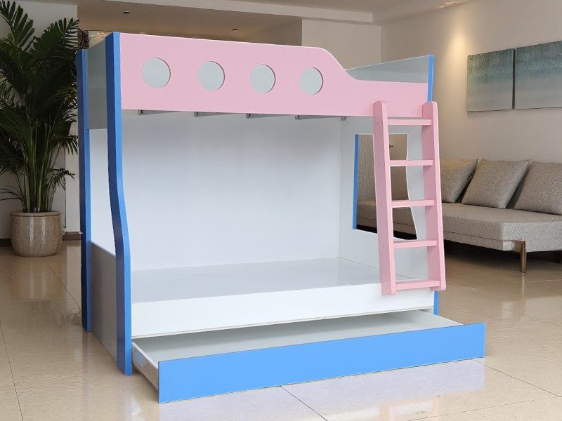 3 mẫu giường tầng đôi tiện lợi cho gia đình hiện đại 1 Mẫu giường tầng đôi tiện lợi