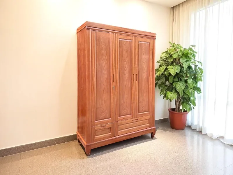 Tủ quần áo gỗ tự nhiên 4 cánh