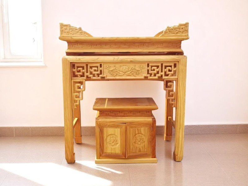 Tủ thờ gỗ sồi nga đẹp
