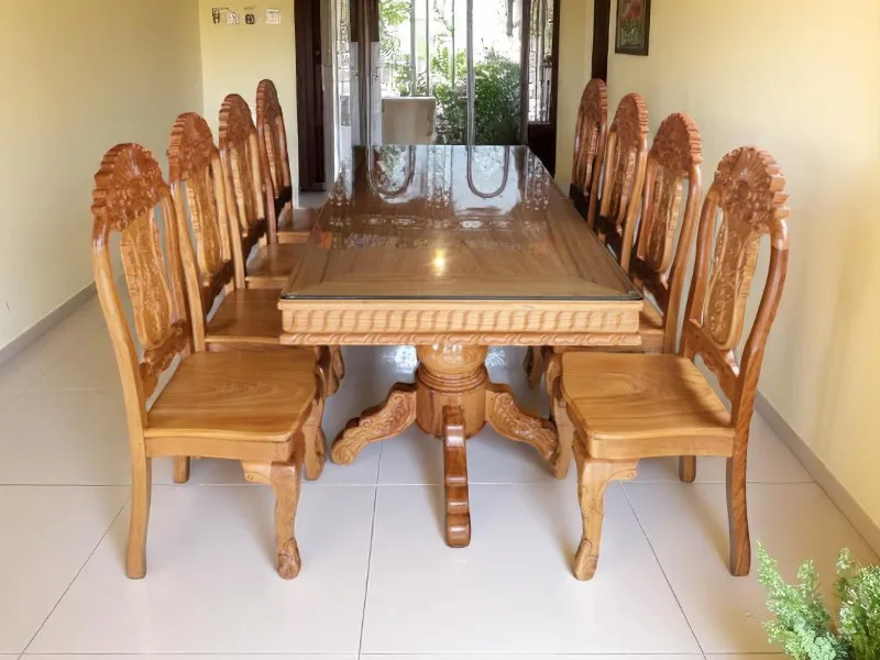 6 Xu Hướng Bàn Ăn Gỗ Phù Hợp Phong Thủy Nhà Thu Hút Tài Lộc 15 mua bàn ăn