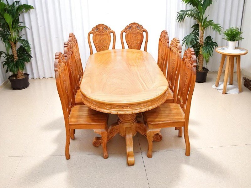 Bàn Ăn Gỗ Xoan Đào Tự Nhiên – Vẻ Đẹp Bền Lâu Với Thời Gian 5 Bàn Ăn Gỗ Xoan Đào Tự Nhiên – Vẻ Đẹp Bền Lâu Với Thời Gian