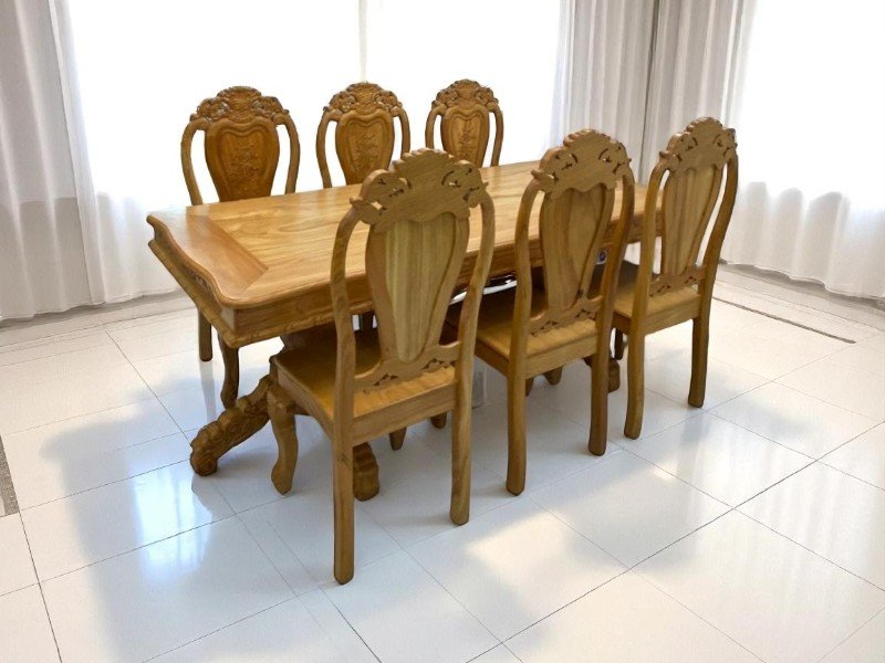 Bàn Ăn Gỗ Xoan Đào Tự Nhiên – Vẻ Đẹp Bền Lâu Với Thời Gian 2 Bàn Ăn Gỗ Xoan Đào Tự Nhiên – Vẻ Đẹp Bền Lâu Với Thời Gian
