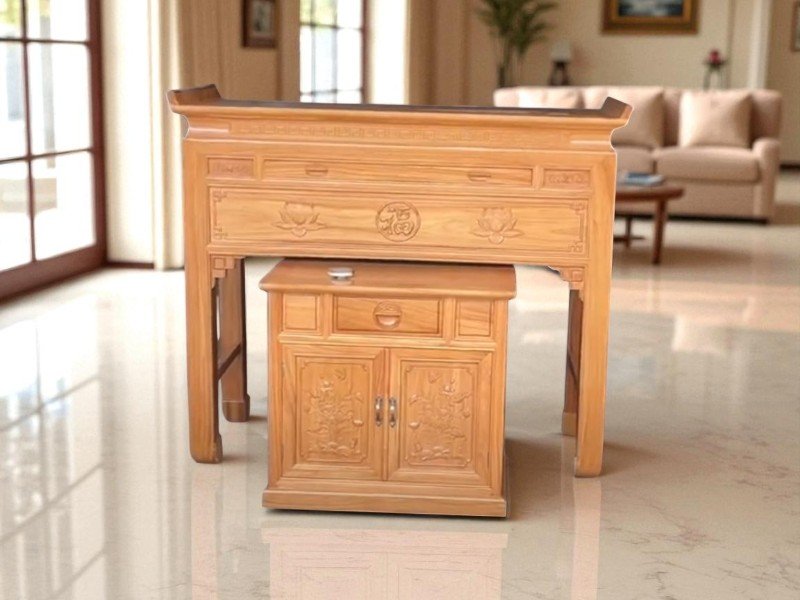 Bàn Cúng Cơm Bằng Gỗ – Giải Pháp Thờ Cúng Gọn Gàng, Trang Nghiêm 1 Bàn cúng cơm bằng gỗ