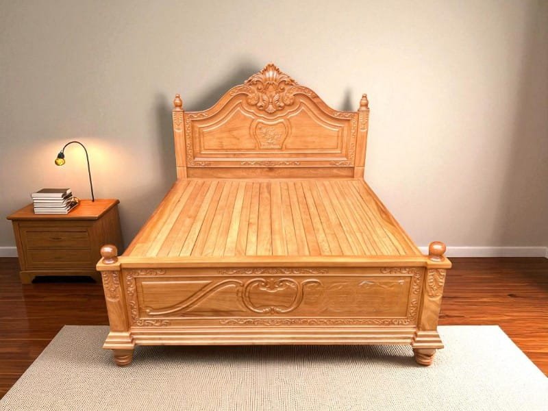 Giá giường gỗ xoan đào 2mx2m2