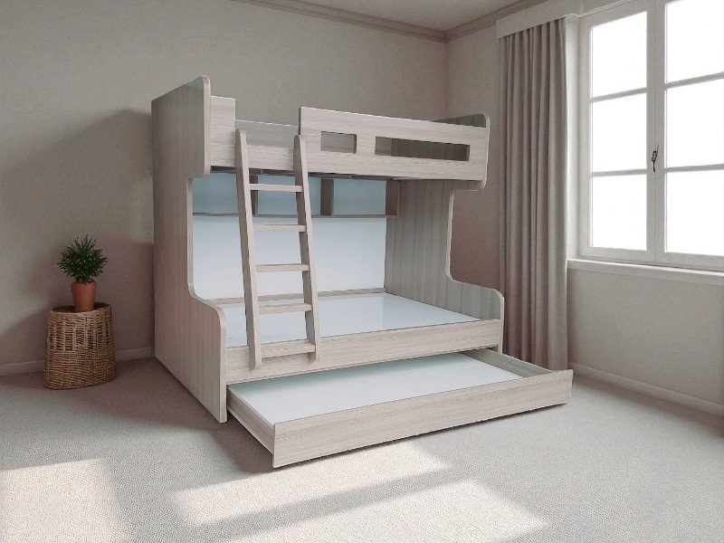 Giường 2 Tầng 1m6x2m Cho Không Gian Rộng Rãi 1 Giường 2 tầng 1m6x2m