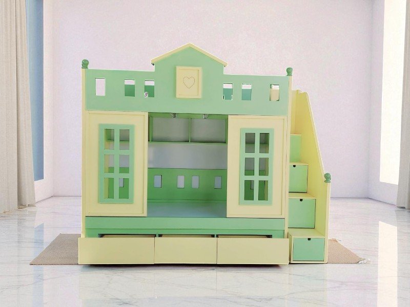 Giường 2 Tầng 1m6x2m Cho Không Gian Rộng Rãi 4 Giường 2 tầng 1m6x2m