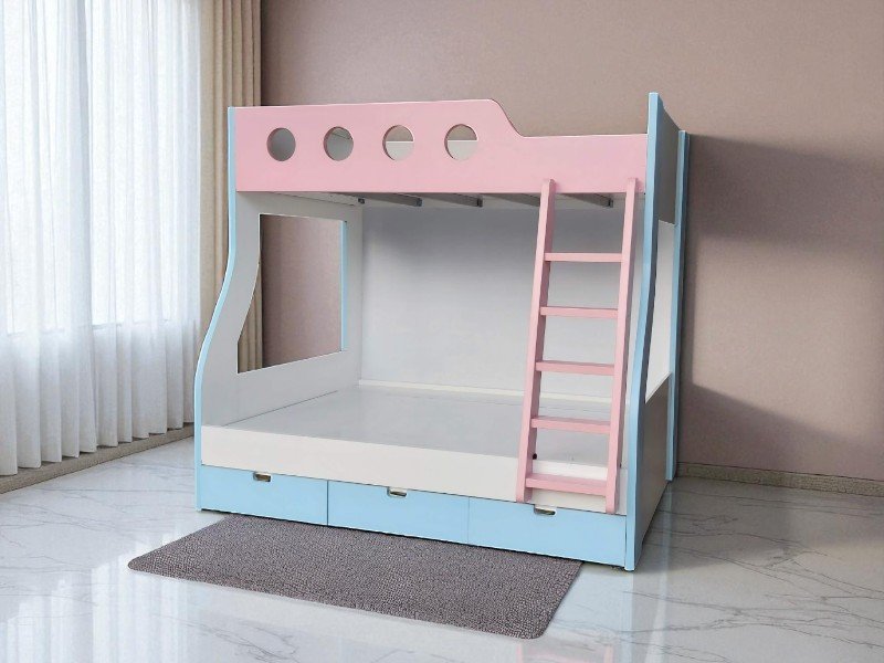 Giường 2 Tầng 1m6x2m Cho Không Gian Rộng Rãi 3 Giường 2 tầng 1m6x2m