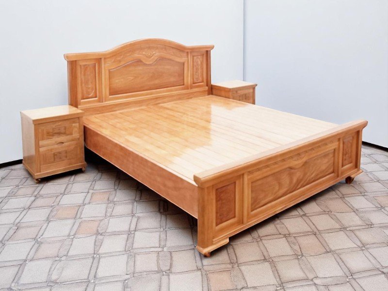 Giường gỗ xoan đào