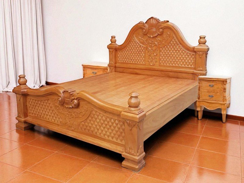 Giường Gỗ Xoan Đào – Sang Trọng, Bền Đẹp Theo Thời Gian 5 Giường gỗ xoan đào