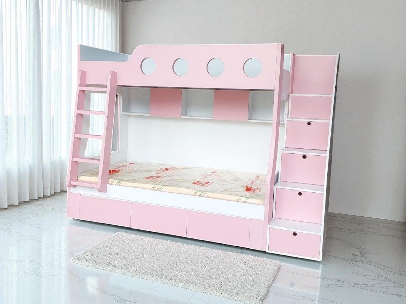 Giường Màu Hồng Cho Bé Gái Dễ Thương Như Cổ Tích 4 Giường màu hồng cho bé gái