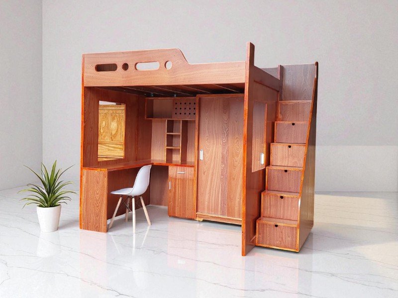 Giường Màu Hồng Cho Bé Gái Dễ Thương Như Cổ Tích 2 Giường màu hồng cho bé gái