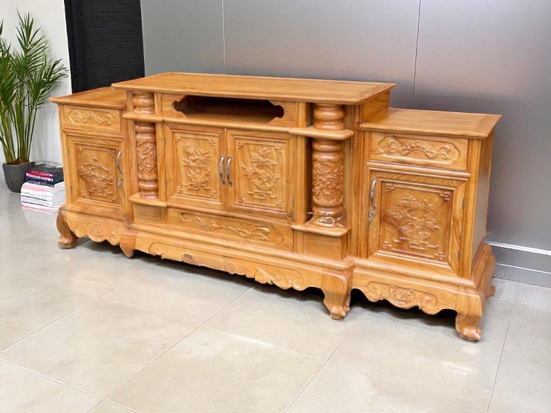 Kệ Tivi Gỗ Tự Nhiên Sang Trọng Và Bền Bỉ 5 Kệ tivi gỗ tự nhiên