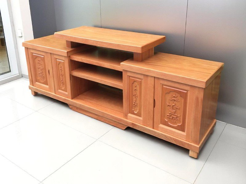 Kệ Tivi Gỗ Tự Nhiên Sang Trọng Và Bền Bỉ 2 Kệ tivi gỗ tự nhiên